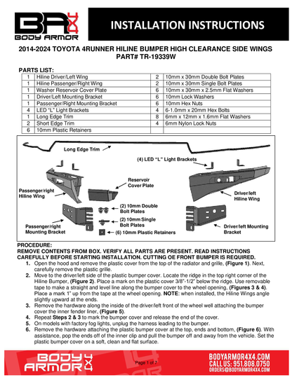 TR-19339W WEBPAGE INSTRUCTIONS